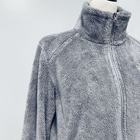 THE NORTH FACE M Gray Osito II Women Full Zip Fuzzy Soft High Pile Fleece Jacket - Picture 4 of 16